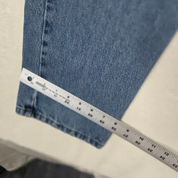 L.L. Bean Natural Fit Medium Wash Jeans Mens Straight Leg Denim 36x32 0701 - Picture 8 of 15